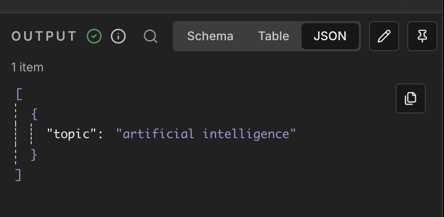 Panel Json Quick Start: Your First AI Workflow — Application of AI